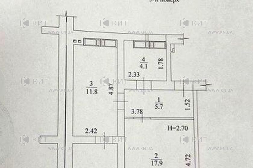 Продажа квартиры Харьков, Киевская, Гидропарк, 43м²