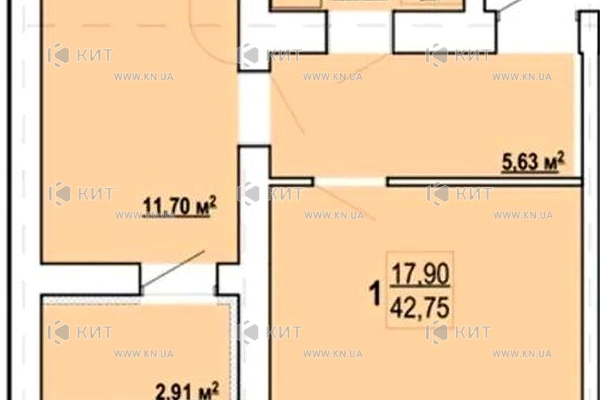 Продажа квартиры Харьков, Киевская, Гидропарк, 43м²