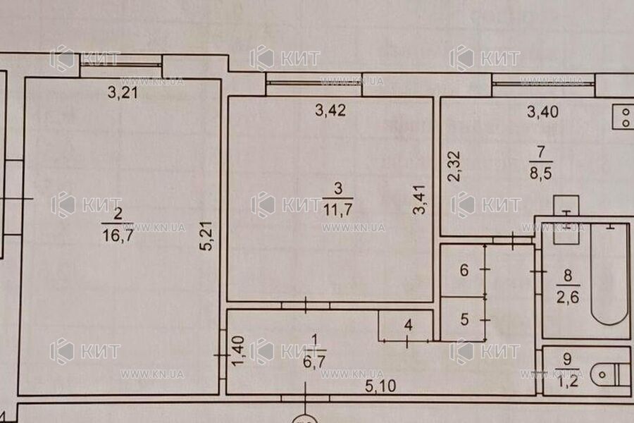 Продаж квартири Харків, Салтівка, 607 мрн., 50м²