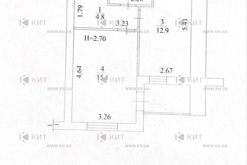 Продажа квартиры Харьков, Киевская, Гидропарк, 40м²