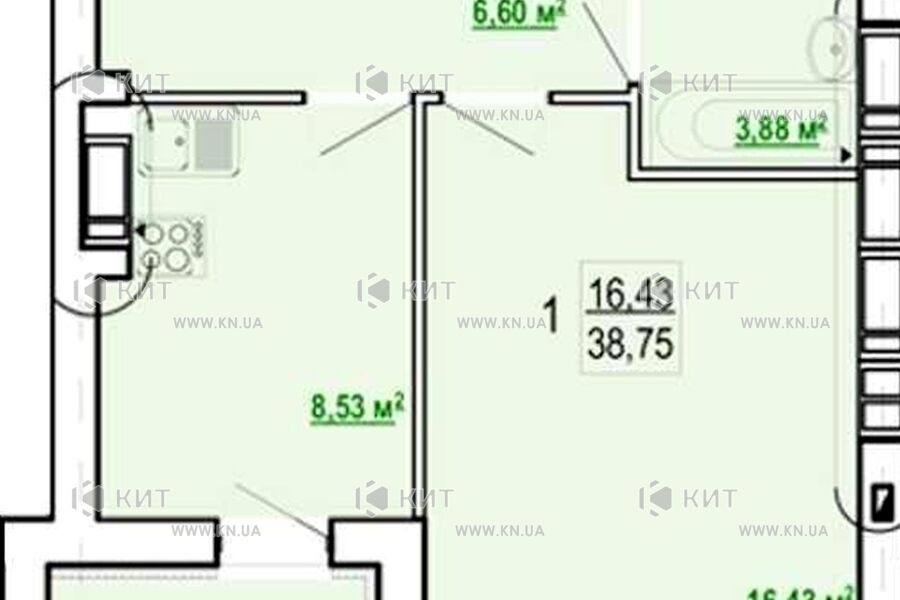 Продажа квартиры Харьков, Киевская, Гидропарк, 38.75м²