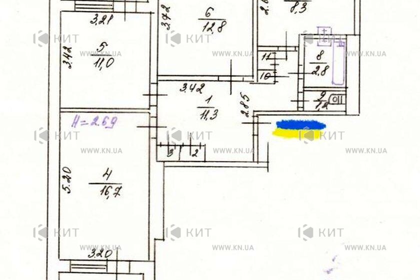 Продаж квартири Харків, Салтівка, 522 мрн., 70м²