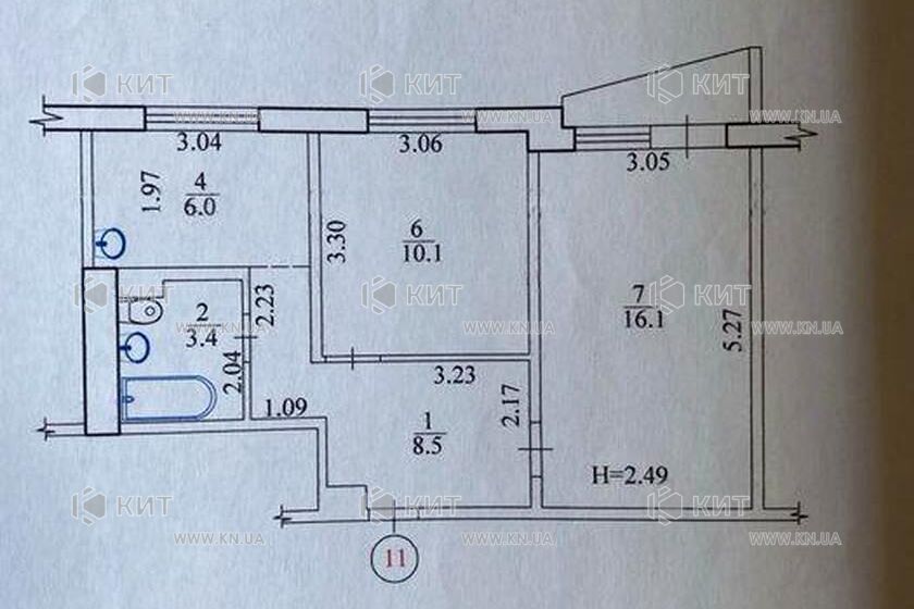Продаж квартири Харків, Салтівка, 521 мрн., 46м²