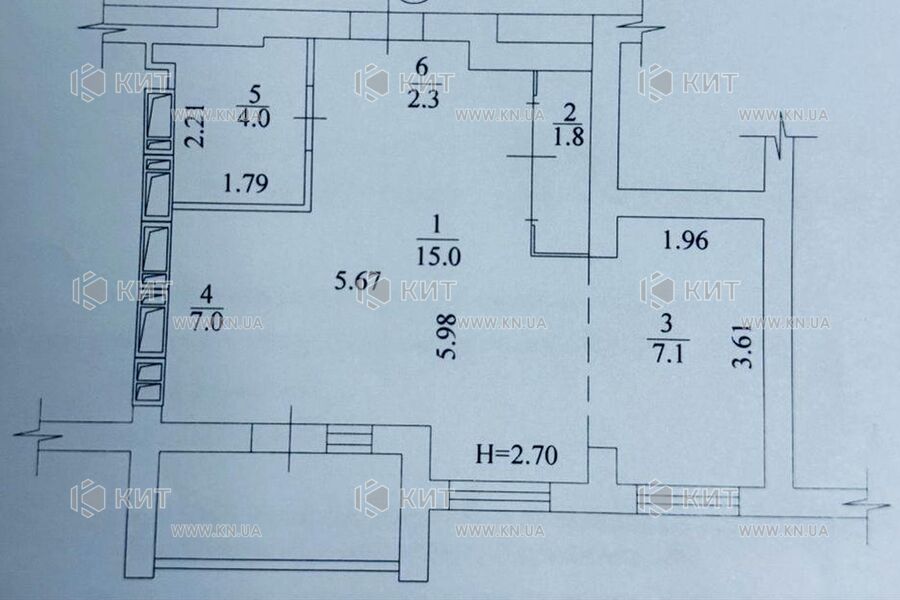 Продажа квартиры Харьков, Салтовка(Бараб.,Украина), 39м²