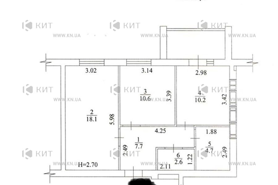 Продаж квартири Харків, Олексіївка, 57м²