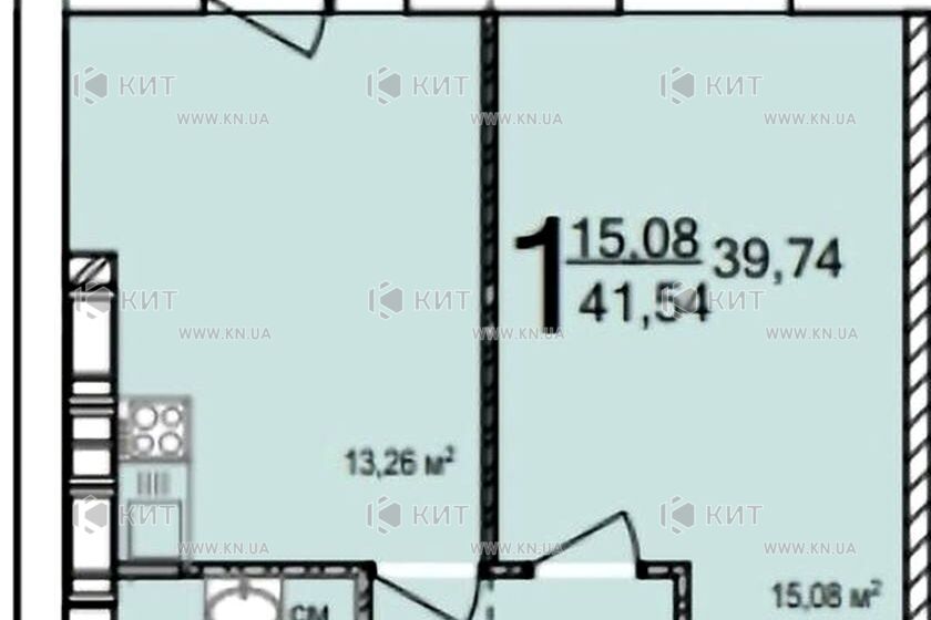 Продаж квартири Харків, Салтівка(Бараб.,Україна), 37м²