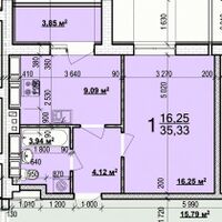 Продажа квартиры Харьков, ХТЗ, Рогань, 35.33м²
