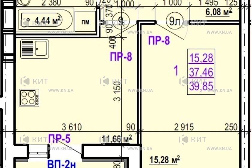 Продажа квартиры Харьков, Салтовка(Г.Труда,Студ.), 40м²