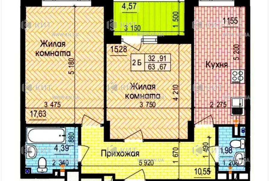 Продажа квартиры Харьков, Новые дома, 65м²