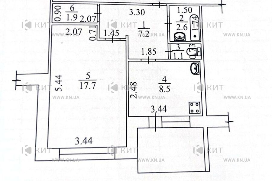 Продажа квартиры Харьков, Жуковского, Пятихатки, 41м²