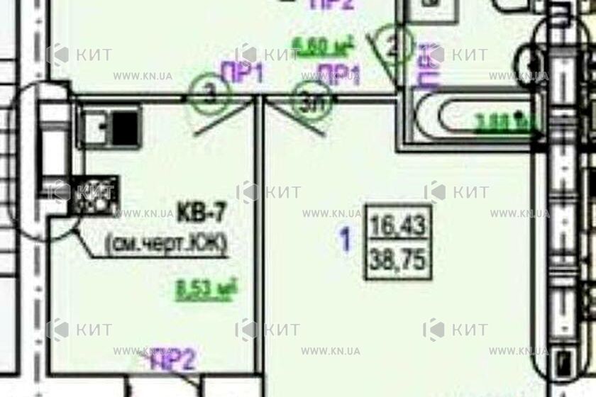 Продажа квартиры Харьков, Киевская, Гидропарк, 38м²