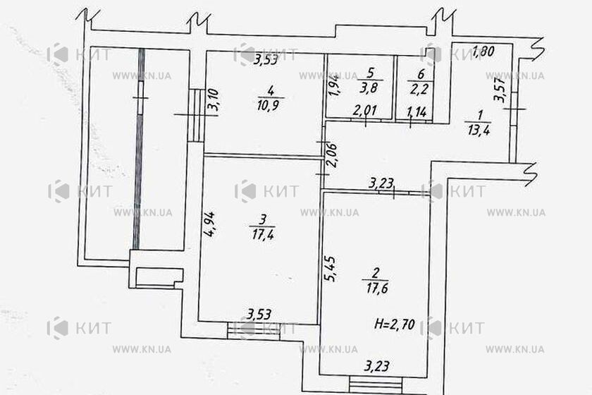 Продажа квартиры Харьков, Киевская, Гидропарк, 77м²