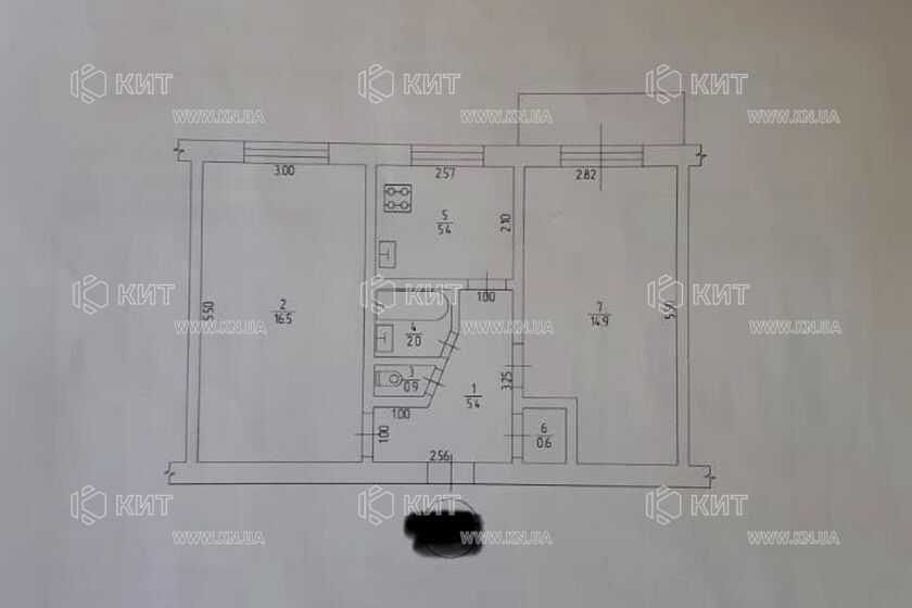 Продаж квартири Харків, Павлове Поле, 46.6м²