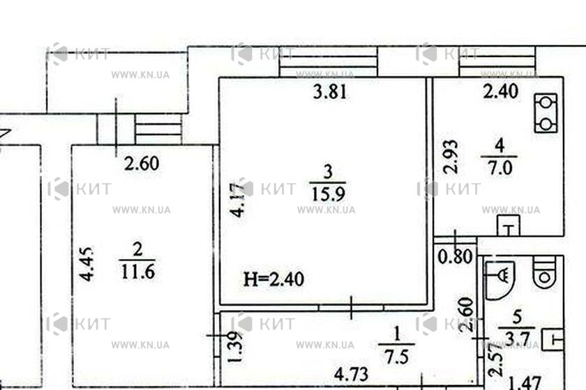Продажа квартиры Харьков, Павлово Поле, 46м²