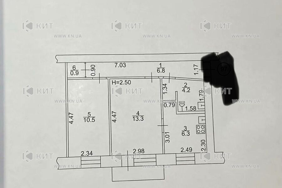 Продажа квартиры Харьков, Павлово Поле, 44м²