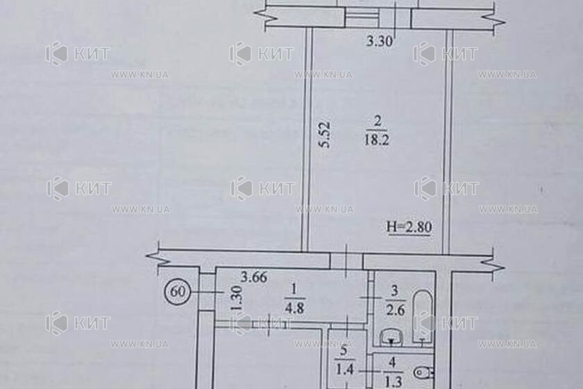Продажа квартиры Харьков, Центр, 46.6м²