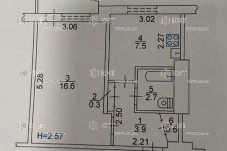 Продажа квартиры Харьков, Киевская, Гидропарк, 33.3м²