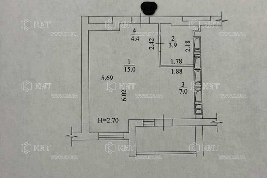 Продажа квартиры Харьков, Салтовка(Бараб.,Украина), 33м²