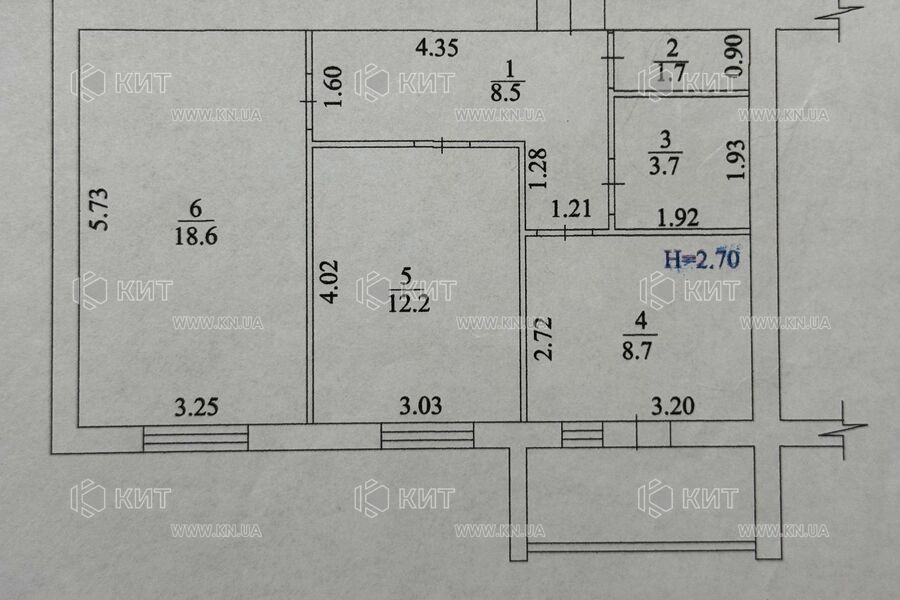 Продажа квартиры Харьков, Салтовка(Бараб.,Украина), 56м²