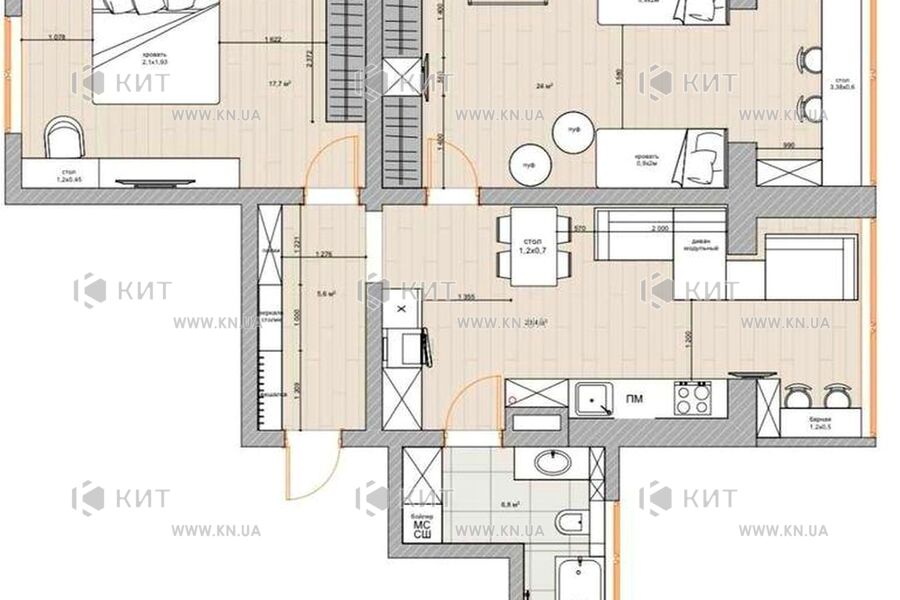 Продажа квартиры Песочин, Мобиль, 78м²