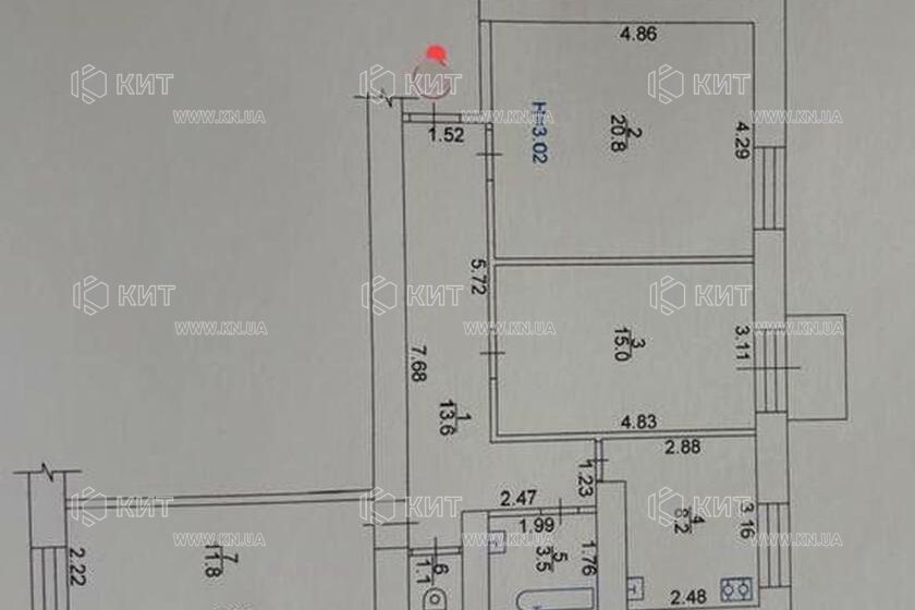 Продаж квартири Харків, ЮЖД, Центр. ринок, 76м²