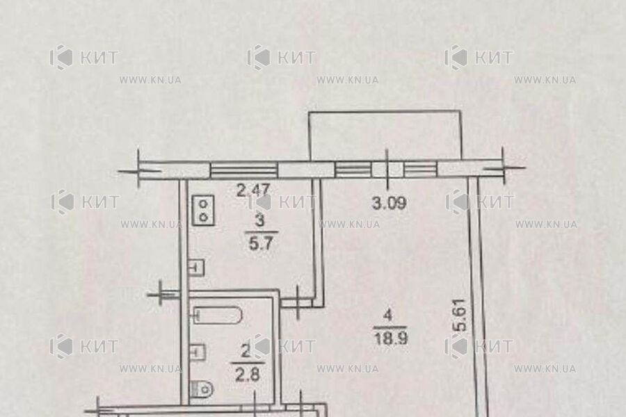 Продаж квартири Харків, Нові Дома, 32м²