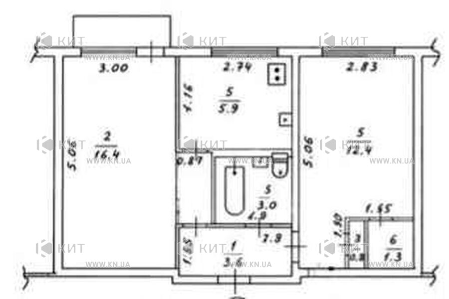 Продаж квартири Харків, Павлове Поле, 43.7м²