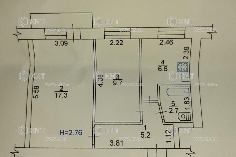 Продажа квартиры Харьков, Новые дома, 44м²