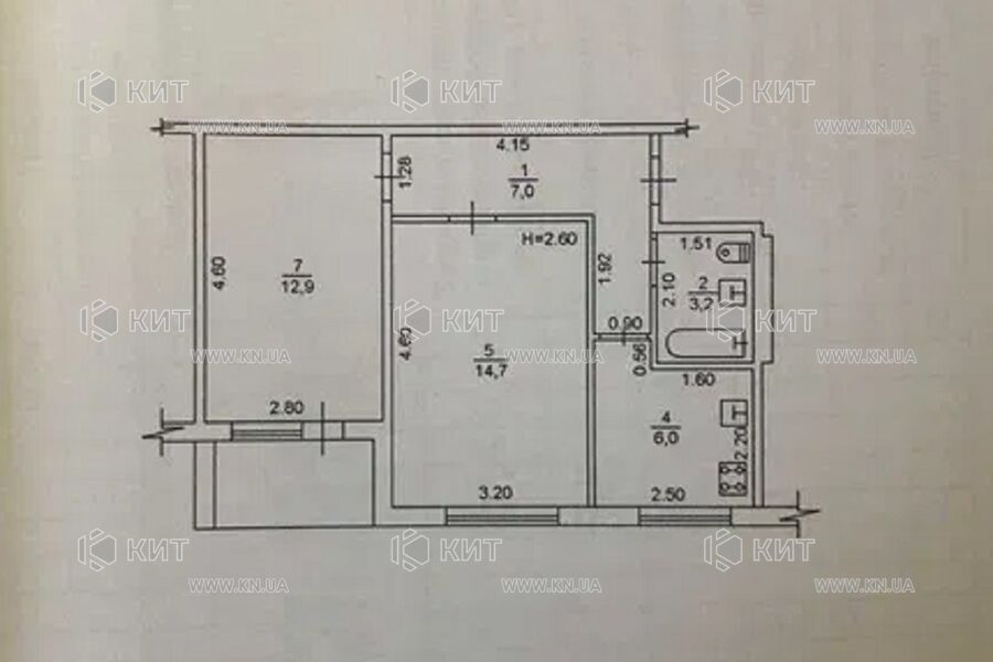 Продаж квартири Харків, Гагаріна, 46м²