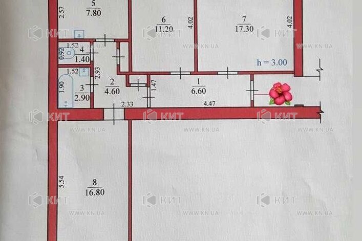 Продажа квартиры Харьков, Центр, 68.6м²