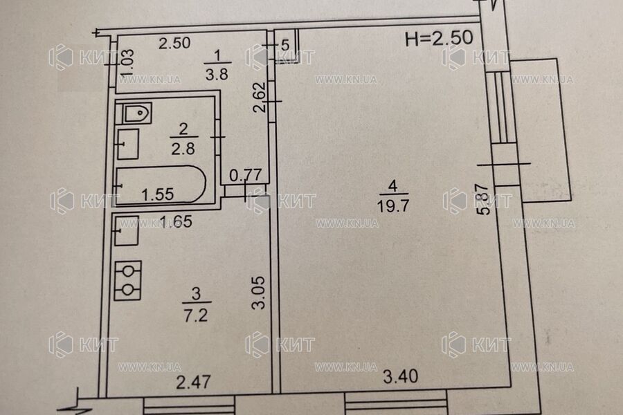 Продажа квартиры Харьков, Салтовка, 34.2м²