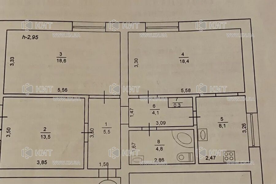 Продажа квартиры Харьков, Новые дома, 75м²