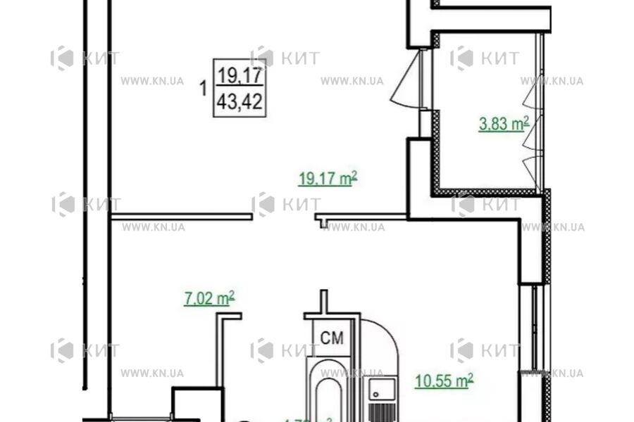 Продажа квартиры Харьков, Холодная гора, 43м²
