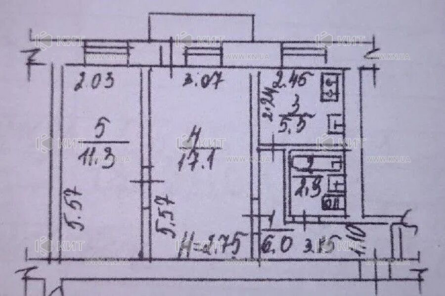 Продаж квартири Харків, ХТЗ, 44м²