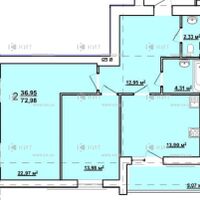 Продаж квартири Харків, ХТЗ, Рогань, 72.98м²