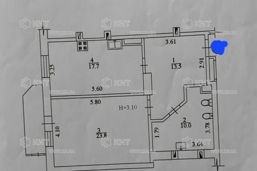 Продаж квартири Харків, Павлове Поле, 75м²
