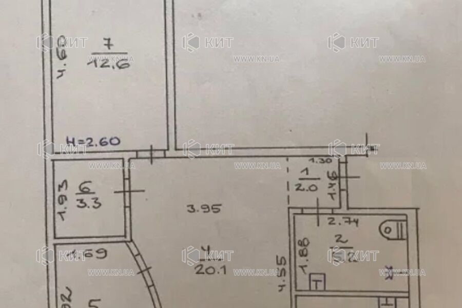 Продаж квартири Харків, Гагаріна, 62м²