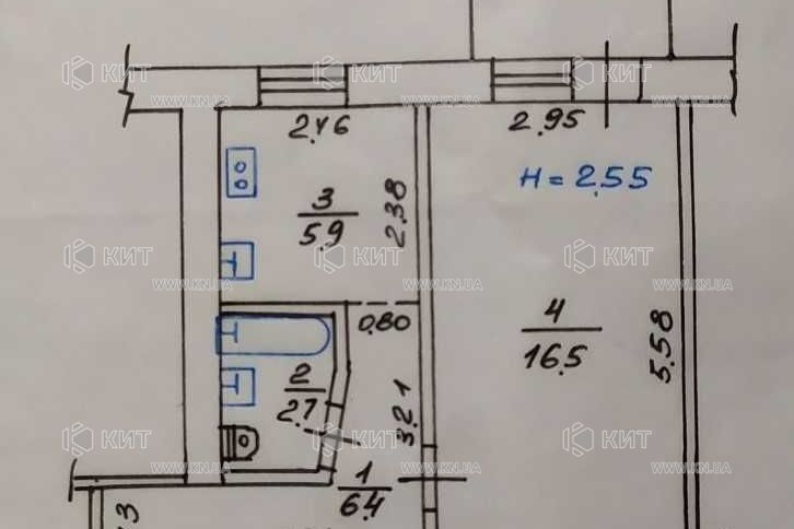 Продажа квартиры Харьков, Павлово Поле, 33м²