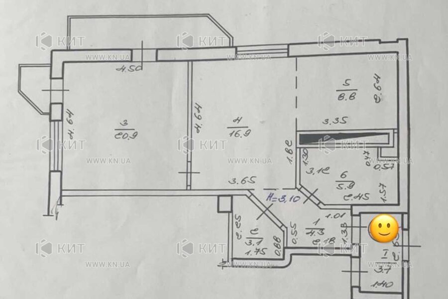 Продажа квартиры Харьков, Павлово Поле, 70м²