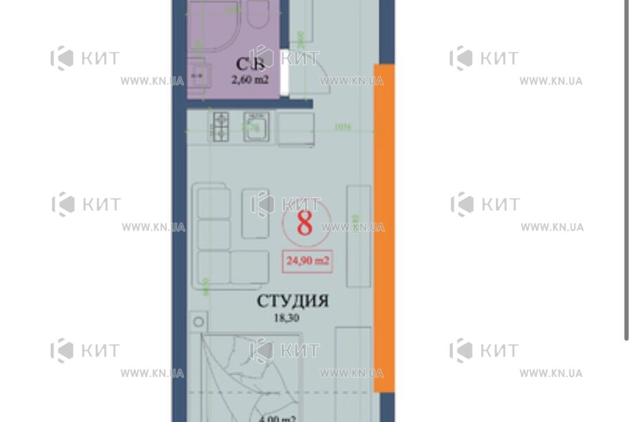 Продаж квартири Харків, Центр, 25м²