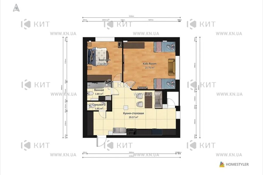 Продажа квартиры Харьков, Гагарина, Спортивная, Защитников, 68.23м²