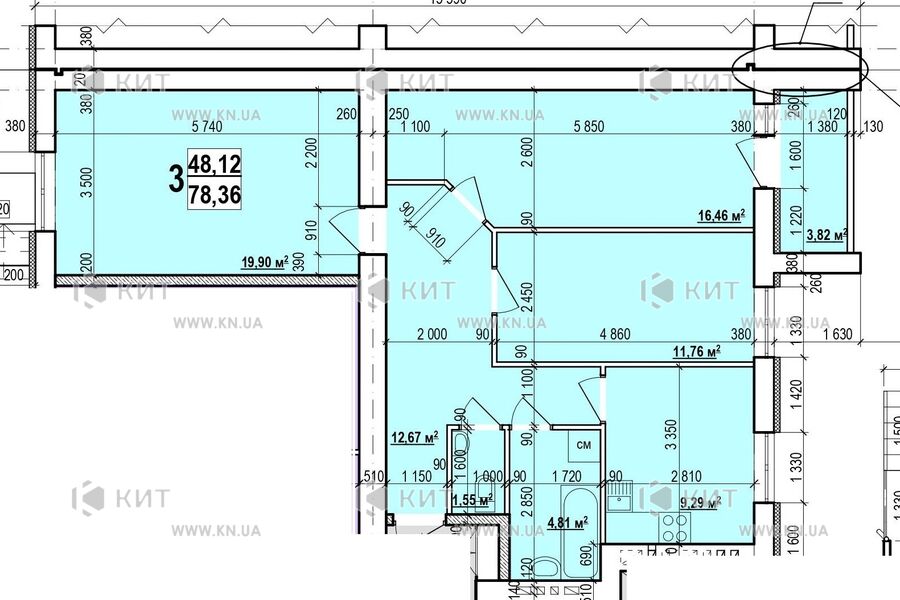 Продажа квартиры Харьков, ХТЗ, Рогань, 82м²