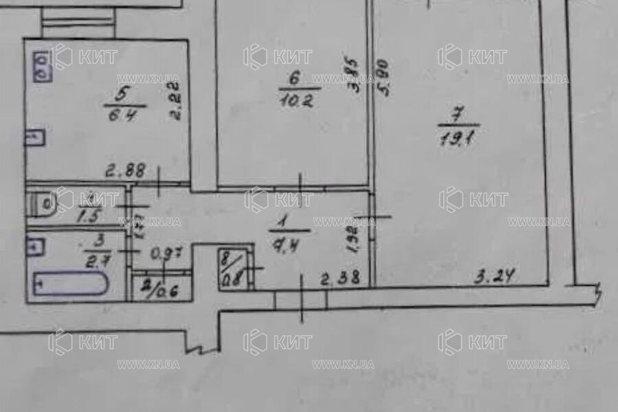 Продаж квартири Харків, Центр, 51м²