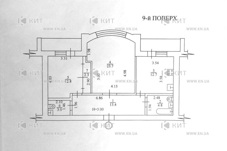 Продаж квартири Харків, Салтівка, 77м²