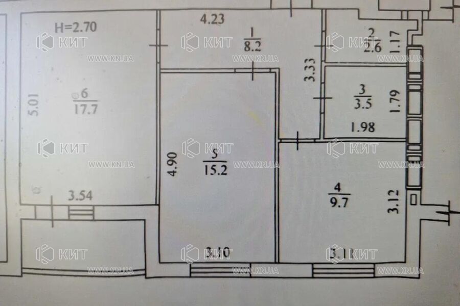 Продажа квартиры Харьков, Гидропарк, 61м²