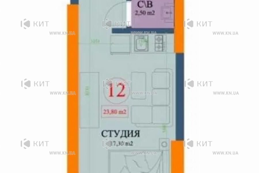 Продажа квартиры Харьков, Центр, 23м²