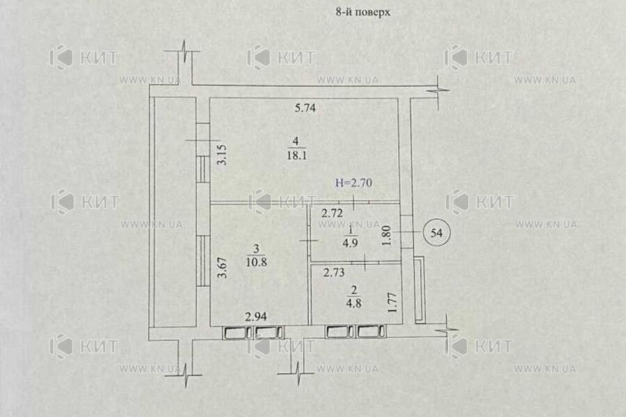 Продаж квартири Харків, Салтівка, 45.8м²