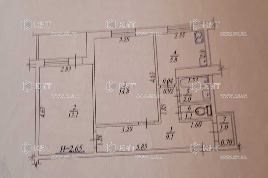 Продаж квартири Харків, Гагаріна, 45м²