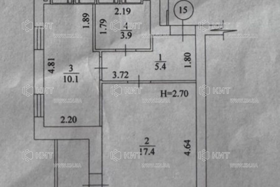 Продаж квартири Харків, Гідропарк, 39м²