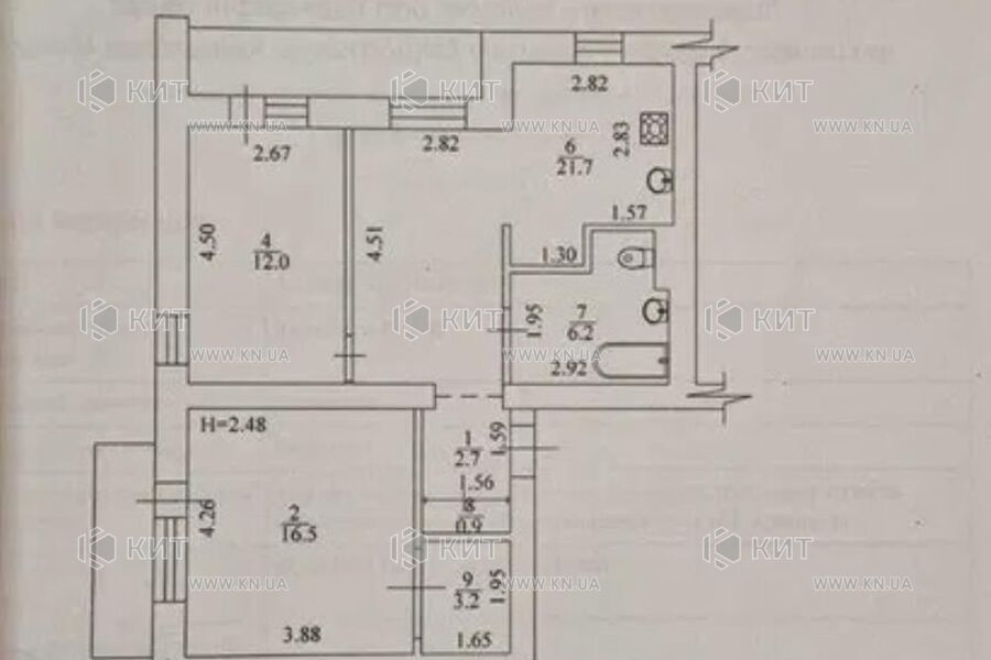 Продажа квартиры Харьков, Научная, 70м²